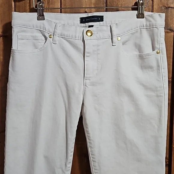 Juicy Couture White Mid Rise Skinny  Stretch Jeans Size 29 - Picture 3 of 16